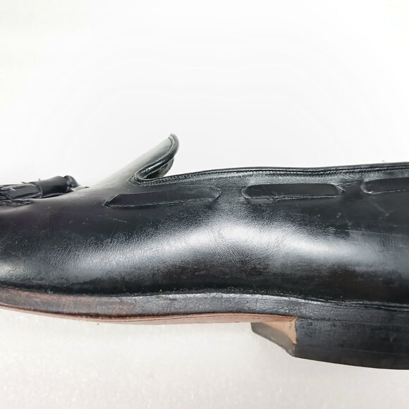 Johnston & Murphy Crown Aristocraft Black Tassel Loafers Mens 12 USA Made VGUC - Picture 7 of 15
